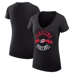 Carolina Hurricanes G-III 4Her by Carl Banks Women's Super-Slim Fit Lightweight City Graphic V-Neck T-Shirt