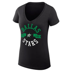 Dallas Stars G-III 4Her by Carl Banks Women's Super-Slim Fit Lightweight City Graphic V-Neck T-Shirt