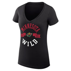 Minnesota Wild G-III 4Her by Carl Banks Women's Super-Slim Fit Lightweight City Graphic V-Neck T-Shirt