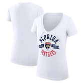 Florida Panthers G-III 4Her by Carl Banks Women's Super-Slim Fit Lightweight City Graphic V-Neck T-Shirt