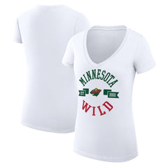 Minnesota Wild G-III 4Her by Carl Banks Women's Super-Slim Fit Lightweight City Graphic V-Neck T-Shirt