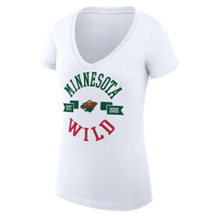 Minnesota Wild G-III 4Her by Carl Banks Women's Super-Slim Fit Lightweight City Graphic V-Neck T-Shirt