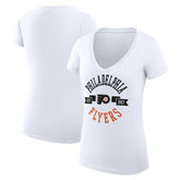 Philadelphia Flyers G-III 4Her by Carl Banks Women's Super-Slim Fit Lightweight City Graphic V-Neck T-Shirt