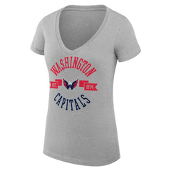 Washington Capitals G-III 4Her by Carl Banks Women's Super-Slim Fit Lightweight City Graphic V-Neck T-Shirt