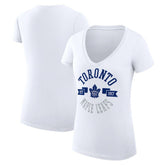 Toronto Maple Leafs G-III 4Her by Carl Banks Women's Super-Slim Fit Lightweight City Graphic V-Neck T-Shirt