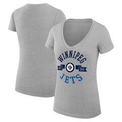 Winnipeg Jets G-III 4Her by Carl Banks Women's Super-Slim Fit Lightweight City Graphic V-Neck T-Shirt