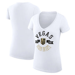 Vegas Golden Knights G-III 4Her by Carl Banks Women's Super-Slim Fit Lightweight City Graphic V-Neck T-Shirt