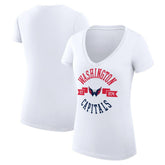 Washington Capitals G-III 4Her by Carl Banks Women's Super-Slim Fit Lightweight City Graphic V-Neck T-Shirt