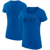 St. Louis Blues G-III 4Her by Carl Banks Women's Super-Slim Fit Lightweight Dot Print Team T-Shirt