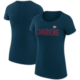 Montreal Canadiens G-III 4Her by Carl Banks Women's Super-Slim Fit Lightweight Dot Print Team T-Shirt