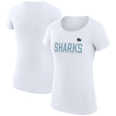 San Jose Sharks G-III 4Her by Carl Banks Women's Super-Slim Fit Lightweight Dot Print Team T-Shirt