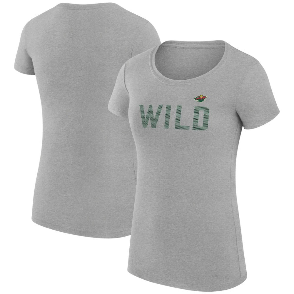 Minnesota Wild G-III 4Her by Carl Banks Women's Super-Slim Fit Lightweight Dot Print Team T-Shirt