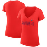 Florida Panthers G-III 4Her by Carl Banks Women's Super-Slim Fit Lightweight Dot Print Team V-Neck T-Shirt