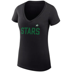 Dallas Stars G-III 4Her by Carl Banks Women's Super-Slim Fit Lightweight Dot Print Team V-Neck T-Shirt