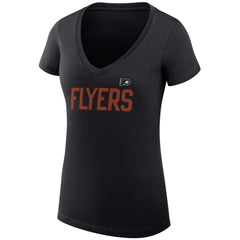 Philadelphia Flyers G-III 4Her by Carl Banks Women's Super-Slim Fit Lightweight Dot Print Team V-Neck T-Shirt