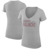 Colorado Avalanche G-III 4Her by Carl Banks Women's Super-Slim Fit Lightweight Dot Print Team V-Neck T-Shirt