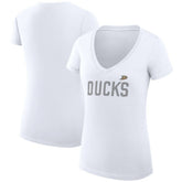 Anaheim Ducks G-III 4Her by Carl Banks Women's Super-Slim Fit Lightweight Dot Print Team V-Neck T-Shirt