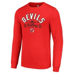 New Jersey Devils Starter Puck Long Sleeve T-Shirt