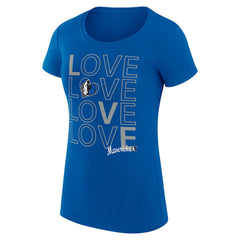 Dallas Mavericks G-III 4Her by Carl Banks Women's Super-Slim Fit Lightweight Basketball Love T-Shirt sale - Royal sale