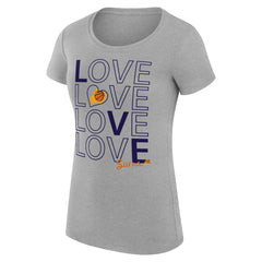 Phoenix Suns G-III 4Her by Carl Banks Women's Super-Slim Fit Lightweight Basketball Love T-Shirt - Heather Gray cheap