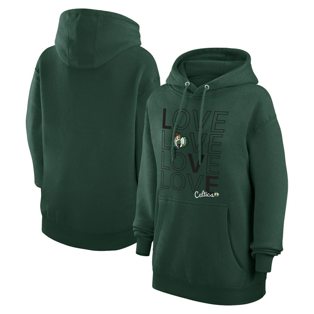 Boston Celtics G-III 4Her by Carl Banks Women's Basketball Love Fleece Pullover Hoodie - Green for sale