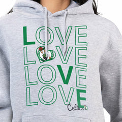 Boston Celtics G-III 4Her by Carl Banks Women's Basketball Love Fleece Pullover Hoodie - Heather Gray for sale