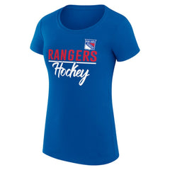 New York Rangers G-III 4Her by Carl Banks Women's Super-Slim Fit Lightweight Team Sport T-Shirt