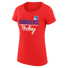 New York Rangers G-III 4Her by Carl Banks Women's Super-Slim Fit Lightweight Team Sport T-Shirt