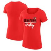 Ottawa Senators G-III 4Her by Carl Banks Women's Super-Slim Fit Lightweight Team Sport T-Shirt