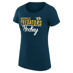 Nashville Predators G-III 4Her by Carl Banks Women's Super-Slim Fit Lightweight Team Sport T-Shirt