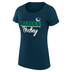 Vancouver Canucks G-III 4Her by Carl Banks Women's Super-Slim Fit Lightweight Team Sport T-Shirt
