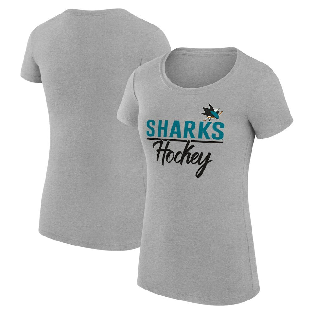 San Jose Sharks G-III 4Her by Carl Banks Women's Super-Slim Fit Lightweight Team Sport T-Shirt