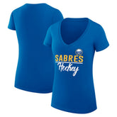 Buffalo Sabres G-III 4Her by Carl Banks Women's Super-Slim Fit Lightweight Team Sport V-Neck T-Shirt