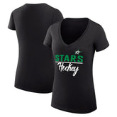 Dallas Stars G-III 4Her by Carl Banks Women's Super-Slim Fit Lightweight Graphic V-Neck T-Shirt