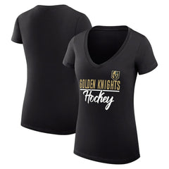 Vegas Golden Knights G-III 4Her by Carl Banks Women's Super-Slim Fit Lightweight Graphic V-Neck T-Shirt