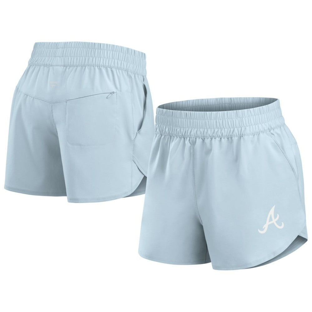 Atlanta Braves Women's Studio Woven Vibe Shorts - Light Blue