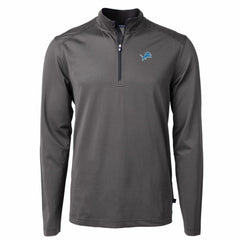 NFL Detroit Lions Cutter & Buck Virtue Eco Pique Micro Stripe Recycled Quarter-Zip Pullover Top