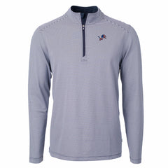 NFL Detroit Lions Cutter & Buck Virtue Eco Pique Micro Stripe Recycled Quarter-Zip Pullover Top