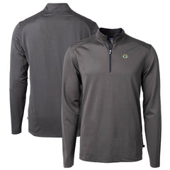 NFL Green Bay Packers Cutter & Buck Virtue Eco Pique Micro Stripe Recycled Quarter-Zip Pullover Top