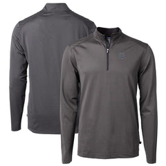 NFL Indianapolis Colts Cutter & Buck Virtue Eco Pique Micro Stripe Recycled Quarter-Zip Pullover Top