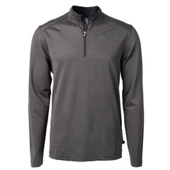 NFL Indianapolis Colts Cutter & Buck Virtue Eco Pique Micro Stripe Recycled Quarter-Zip Pullover Top