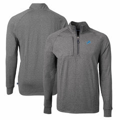 NFL Detroit Lions Cutter & Buck Adapt Eco Knit Quarter-Zip Pullover Top