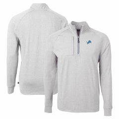 NFL Detroit Lions Cutter & Buck Adapt Eco Knit Quarter-Zip Pullover Top