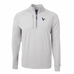 NFL Houston Texans Cutter & Buck Adapt Eco Knit Quarter-Zip Pullover Top