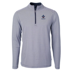 NFL New Orleans Saints Cutter & Buck Virtue Eco Pique Micro Stripe Recycled Quarter-Zip Pullover Top