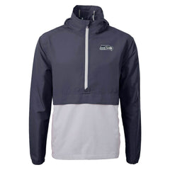 NFL Seattle Seahawks Cutter & Buck Charter Eco Recycled Anorak Half-Zip Jacket