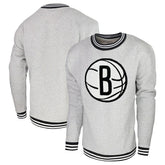 Brooklyn Nets Stadium Essentials Club Level Pullover Sweatshirt - Heather Gray for sale