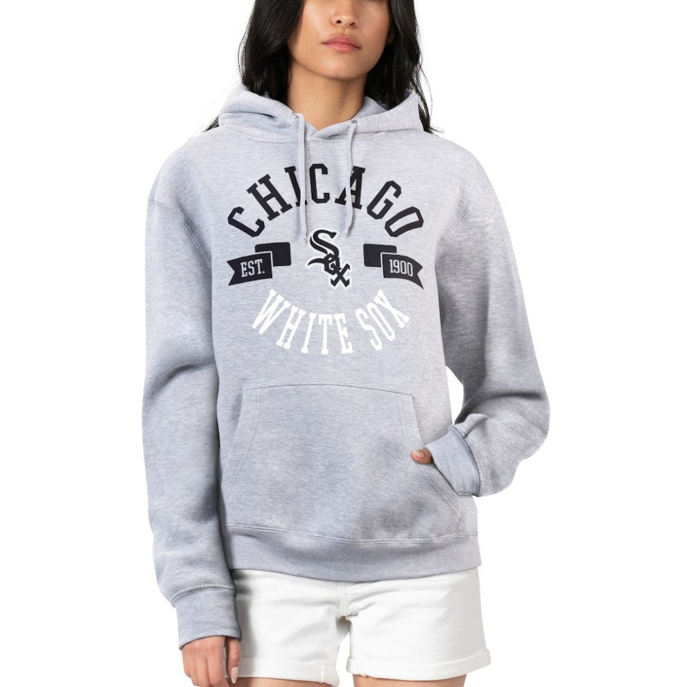 Chicago White Sox G-III 4Her by Carl Banks Women's City Graphic Pullover Hoodie - Heather Gray