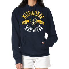 Milwaukee Brewers G-III 4Her by Carl Banks Women's City Graphic Pullover Hoodie - Navy