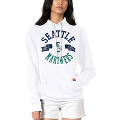 Seattle Mariners G-III 4Her by Carl Banks Women's City Graphic Pullover Hoodie - White
